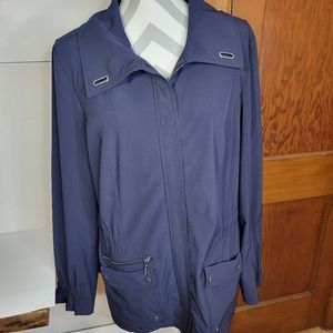 Womans Zenergy by Chicos Blue Lightweight Zip Front Jacket Size 2